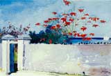 (image for) Handmade oil painting Copy paintings of famous artists Winslow Homers Paintings A Wall, Nassau - Click Image to Close
